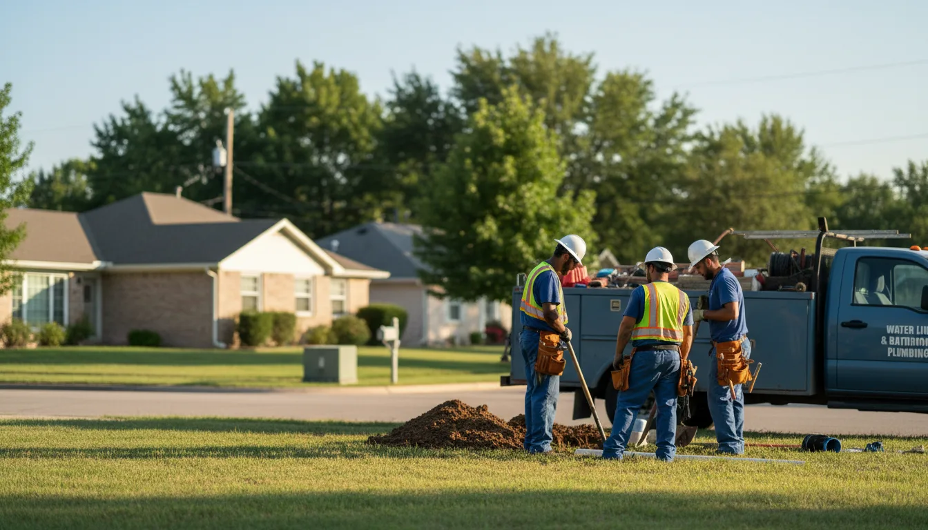 Residential water line and bathroom plumbing service in Benedict, NE